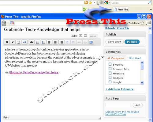 Pressthis-wordpress-bookmarklet