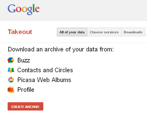 Google-takeout-download-google data