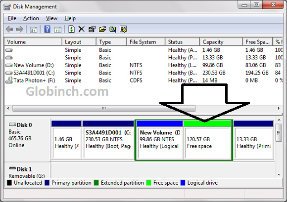 windows 7 partition disk management