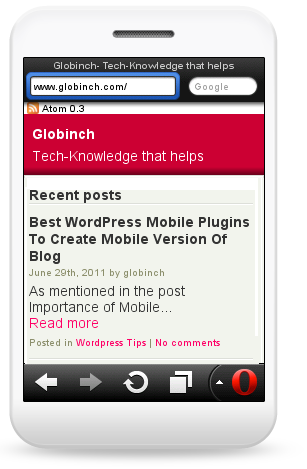 Globinch on mobile