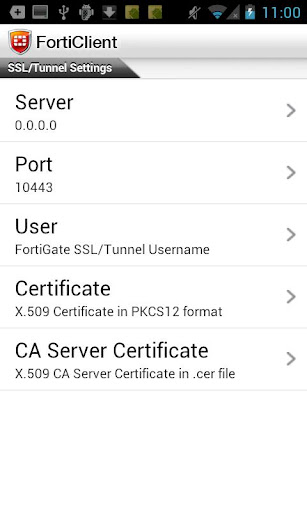 FortiGate Android VPN Client