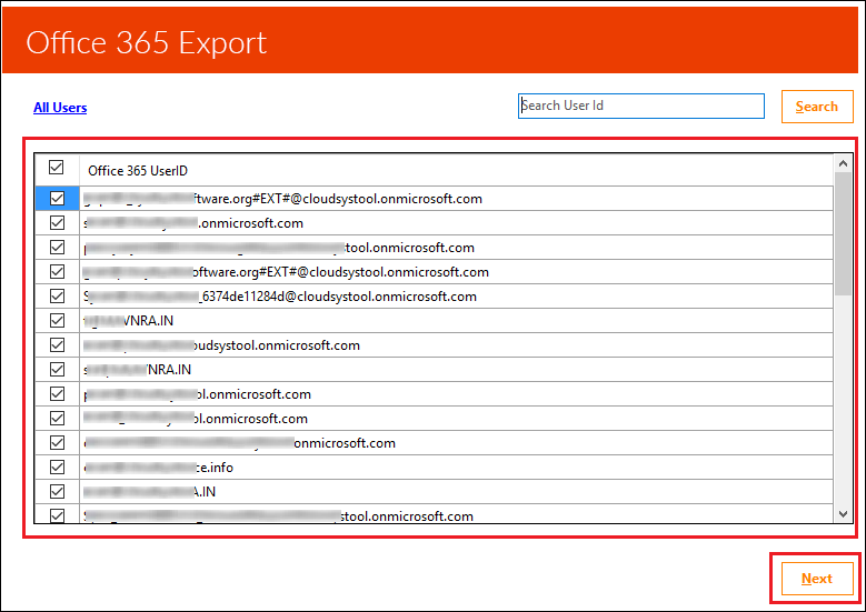 Office 365 export