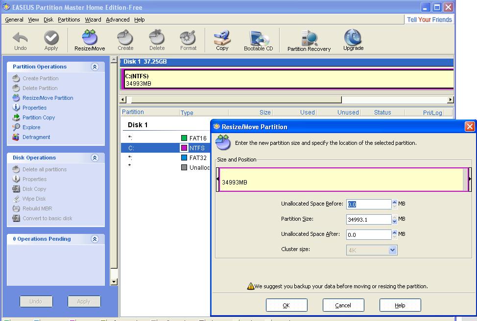 Easeus Partition Master Home Edition