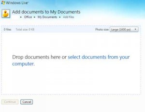SkyDrive drag and drop file