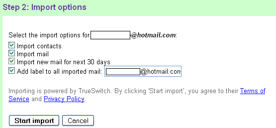 Gmail Import Mails