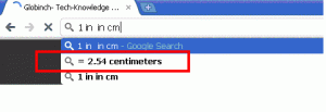 Google chrome as unit converter