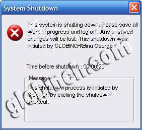 Windows Shutdown Reboot and Logoff Shortcuts