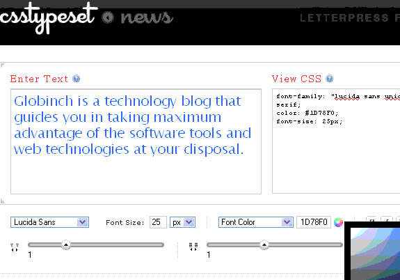 CSS-Type-Set-font-compare-tool
