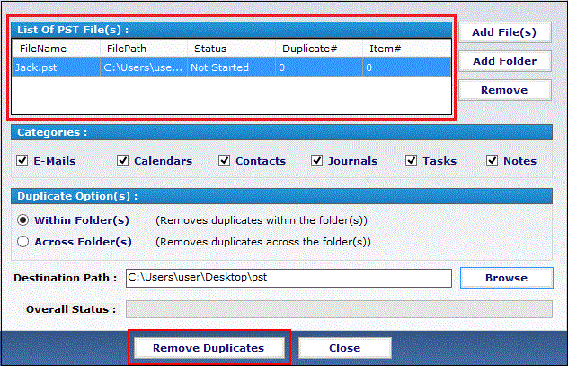 Outlook Duplicate Remover Tool to Delete Duplicate Emails in PST File