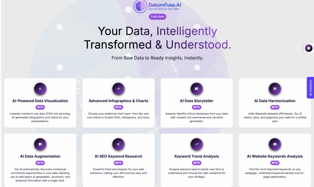 Datumfuse.ai , AI powered data analytics and visulaization